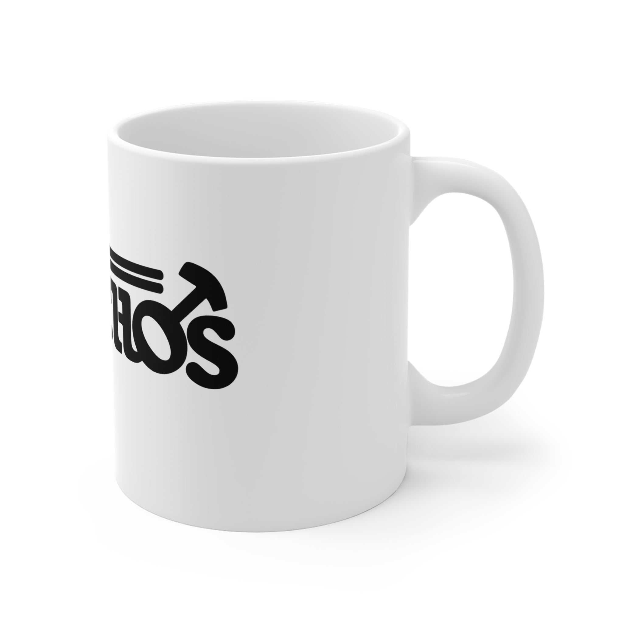 Taza Oficial Banda Machos Logo Retro Negro-11 oz