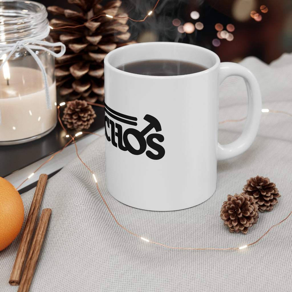 Taza Oficial Banda Machos Logo Retro Negro-11 oz