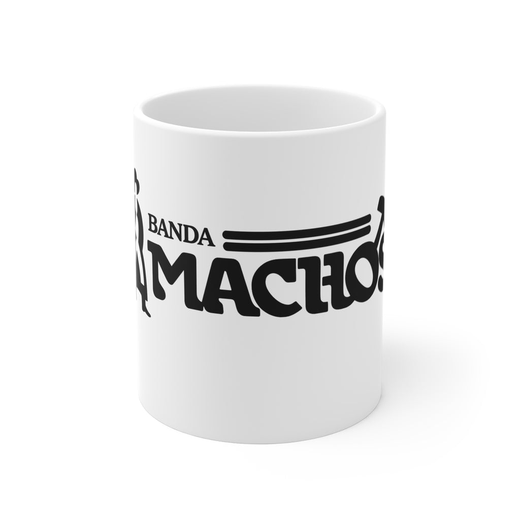 Taza Oficial Banda Machos Logo Retro Negro-11 oz
